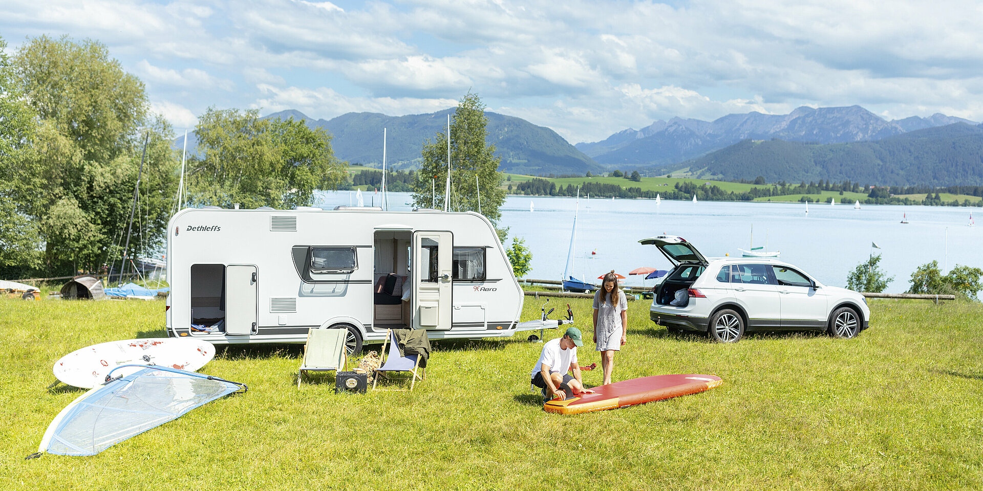 Dethleffs Wohnwagen bei Caravan-Park Thrun