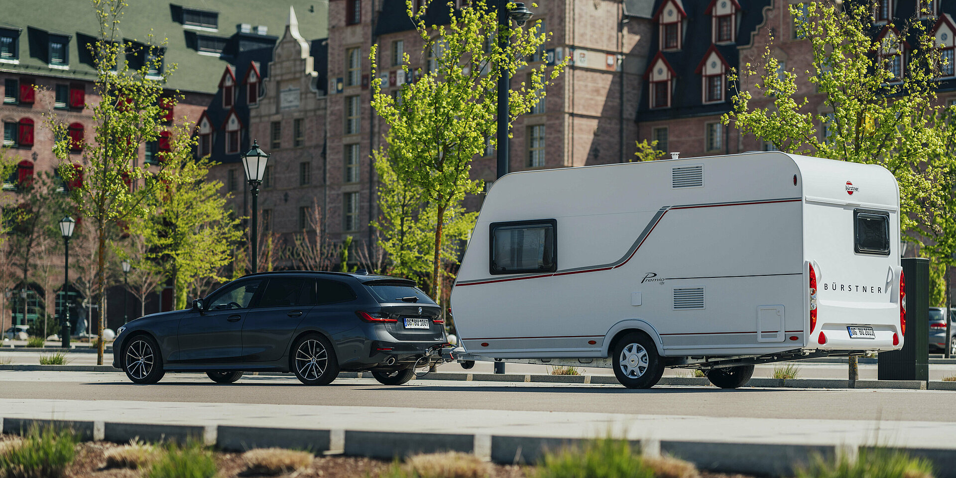 Bürstner Wohnwagen bei Caravan-Park Thrun in Mülheim